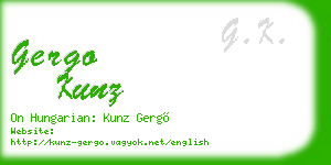 gergo kunz business card